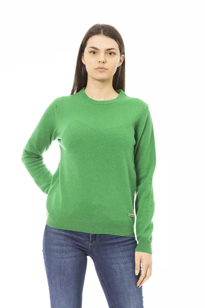 Baldinini Trend Green Wool Sweater for Women