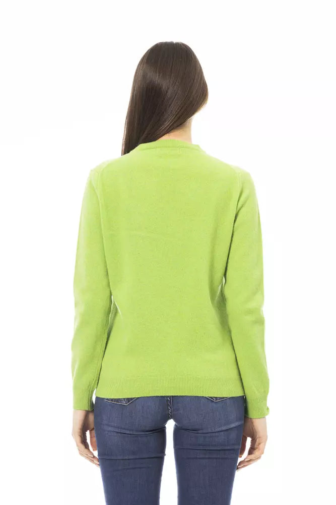 Baldinini Trend Green Wool Sweater for Women