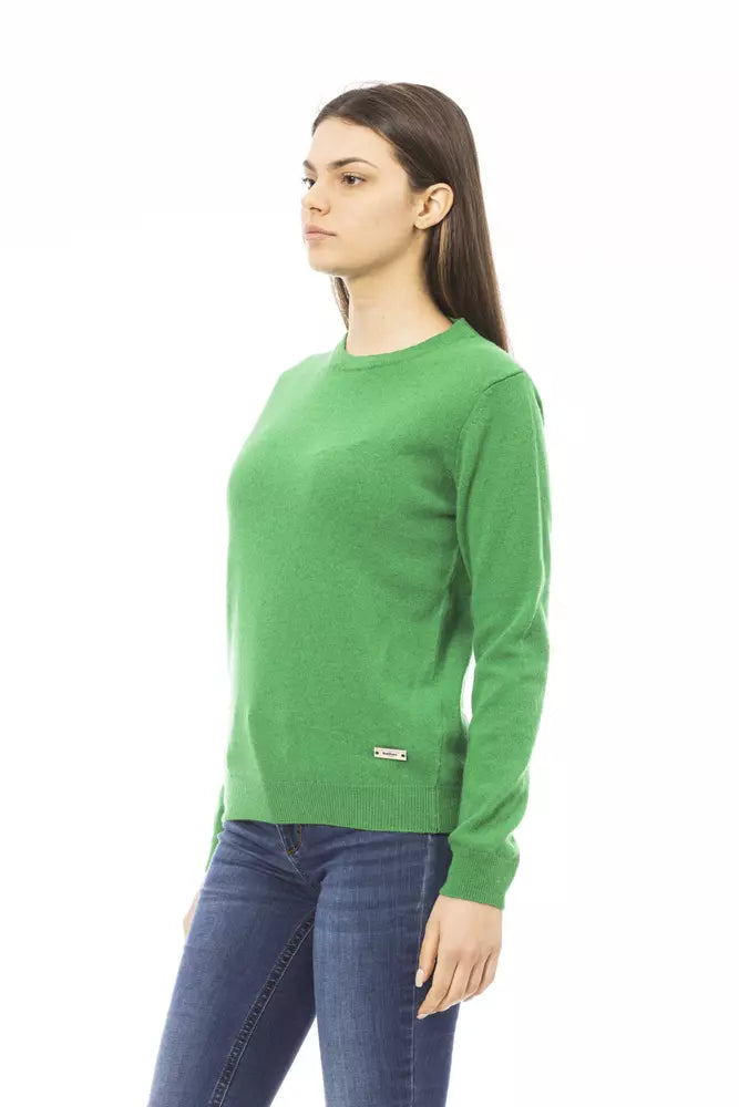 Baldinini Trend Green Wool Sweater for Women