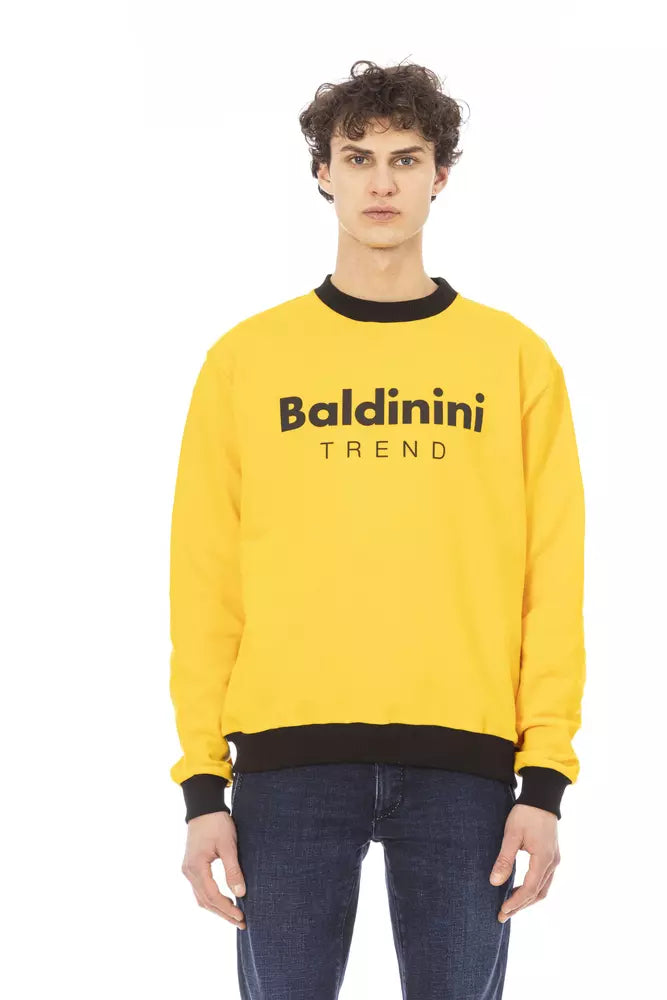 Baldinini Trend Yellow Cotton Sweater for Men