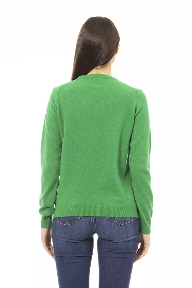 Baldinini Trend Green Wool Sweater for Women