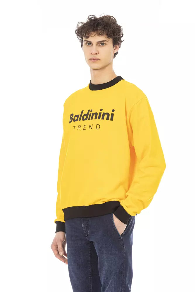 Baldinini Trend Yellow Cotton Sweater for Men