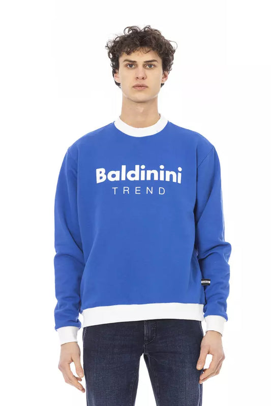 Baldinini Trend Blue Cotton Sweater for Men