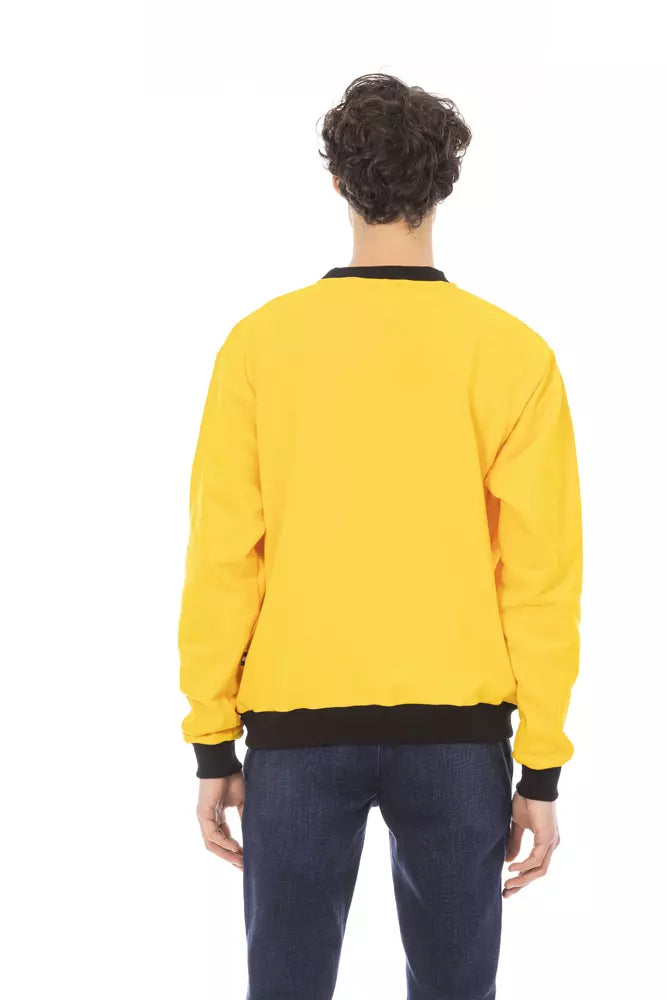 Baldinini Trend Yellow Cotton Sweater for Men