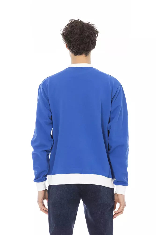 Baldinini Trend Blue Cotton Sweater for Men