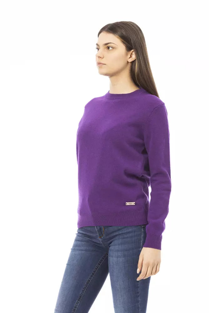 Baldinini Trend Purple Wool Sweater for Women