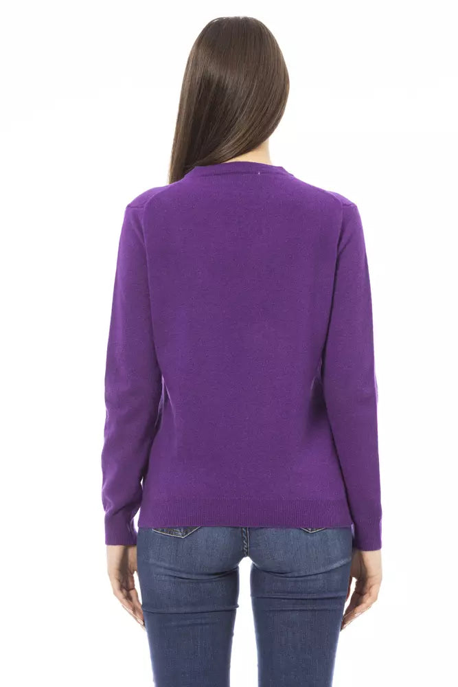 Baldinini Trend Purple Wool Sweater for Women