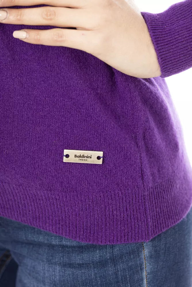 Baldinini Trend Purple Wool Sweater for Women