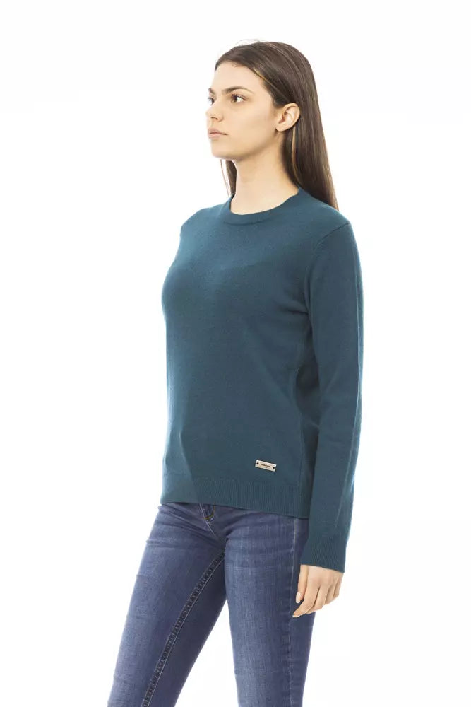 Baldinini Trend Green Wool Sweater for Women