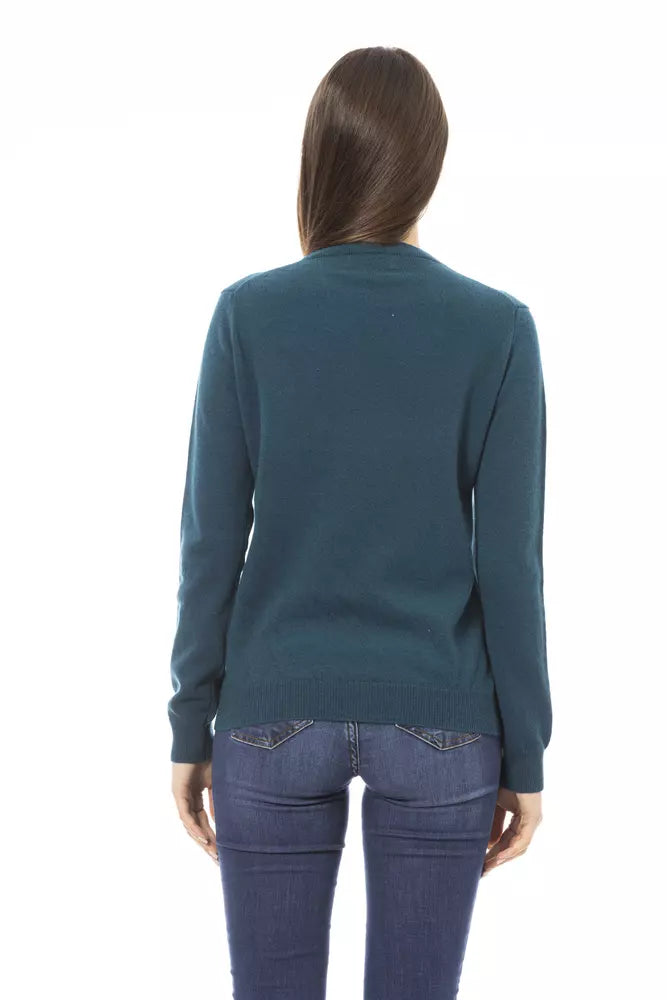 Baldinini Trend Green Wool Sweater for Women