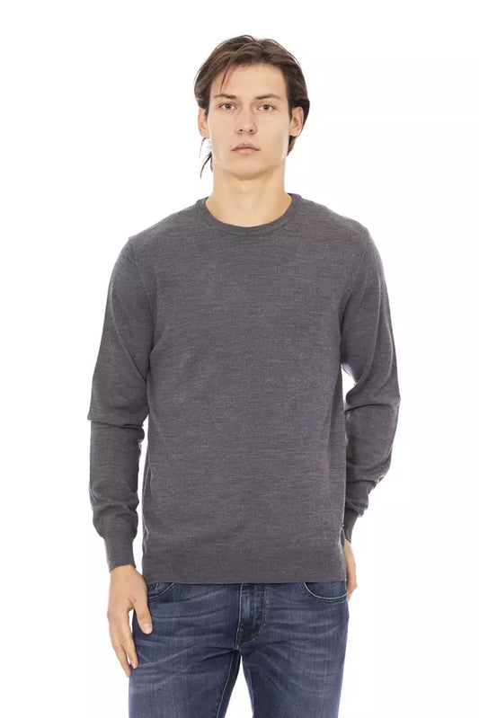 Baldinini Trend Gray Fabric Men's Sweater