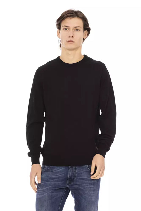 Baldinini Trend Schwarzer Stoff Männer Pullover