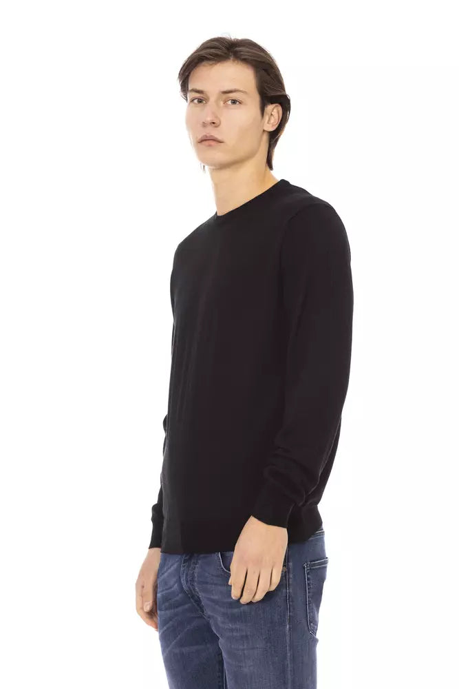 Baldinini Trend Schwarzer Stoff Männer Pullover