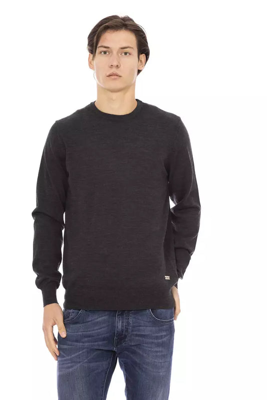 Baldinini Trend Gray Fabric Men's Sweater