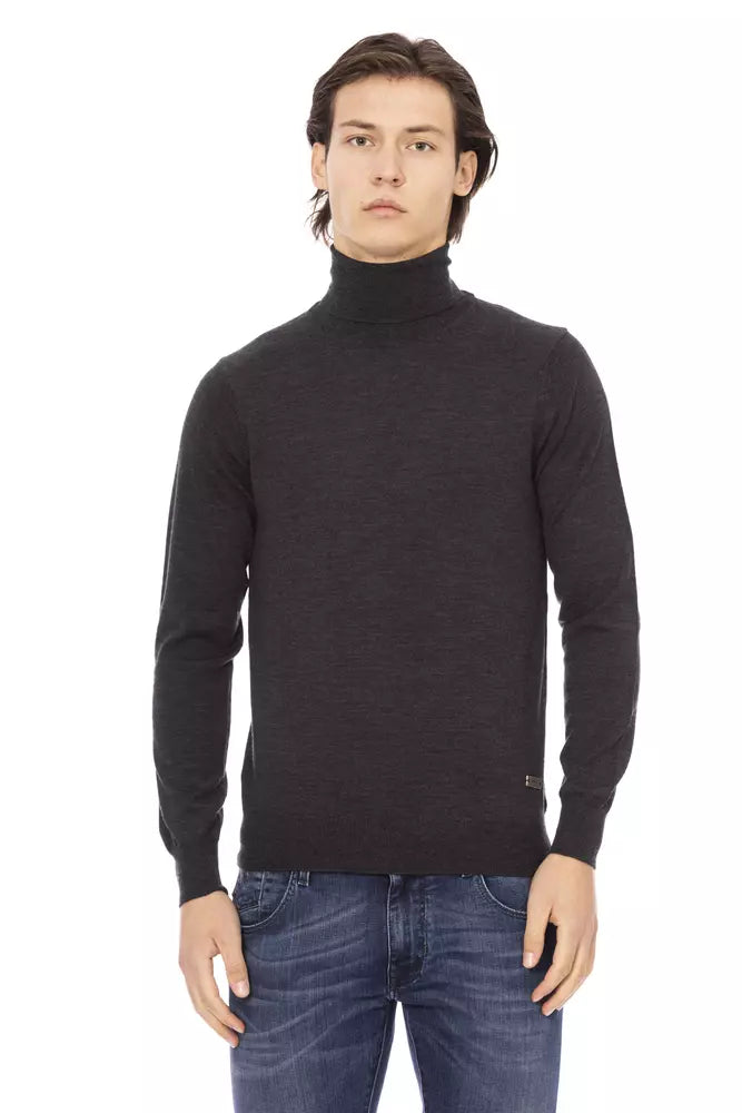 Baldinini Trend Gray Fabric Men's Sweater