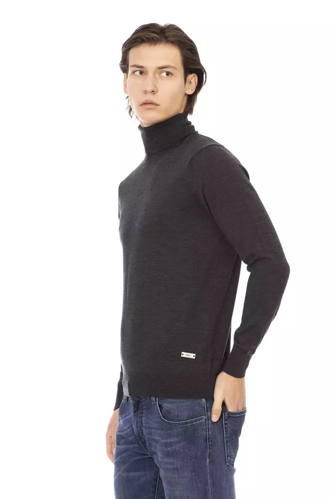 Baldinini Trend Gray Fabric Men's Sweater