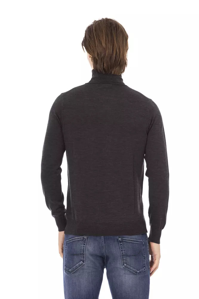 Baldinini Trend Gray Fabric Men's Sweater