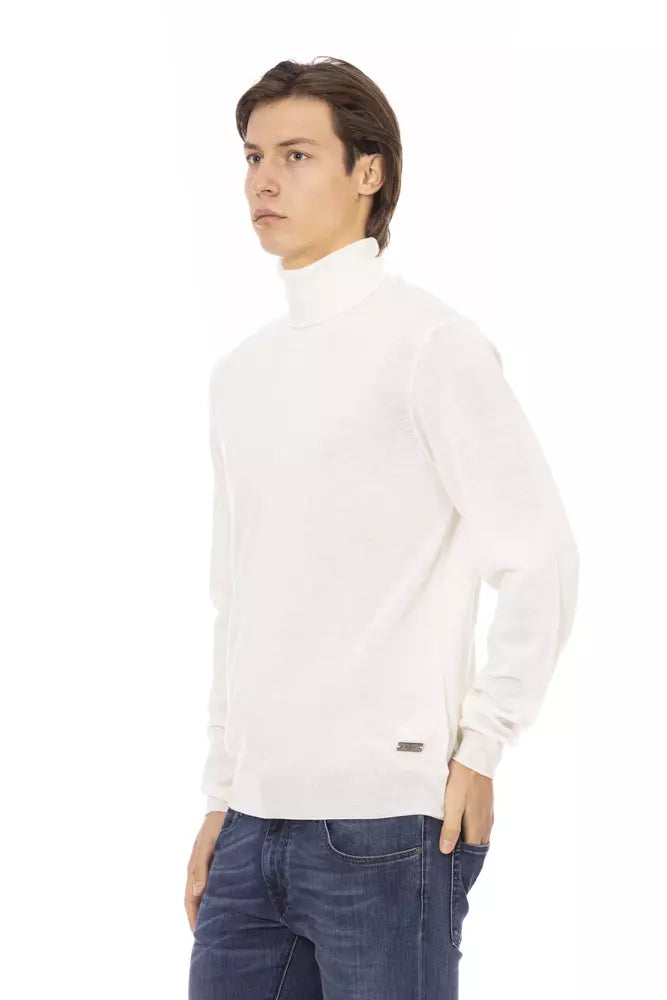 Baldinini Trend Weißer Stoff Männer Pullover