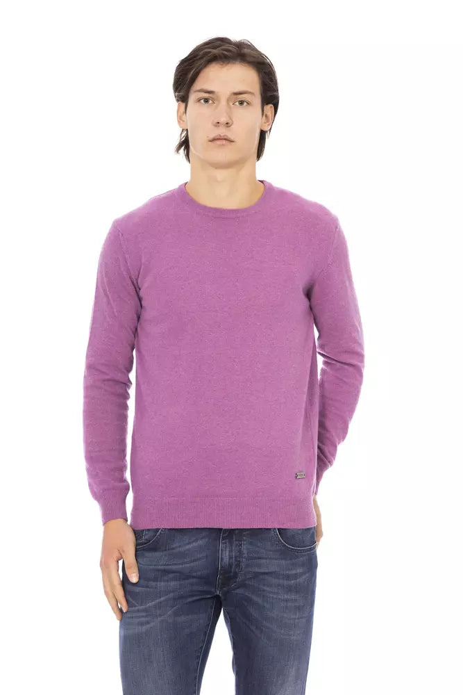 Baldinini Trend Purple Wool Sweater for Men