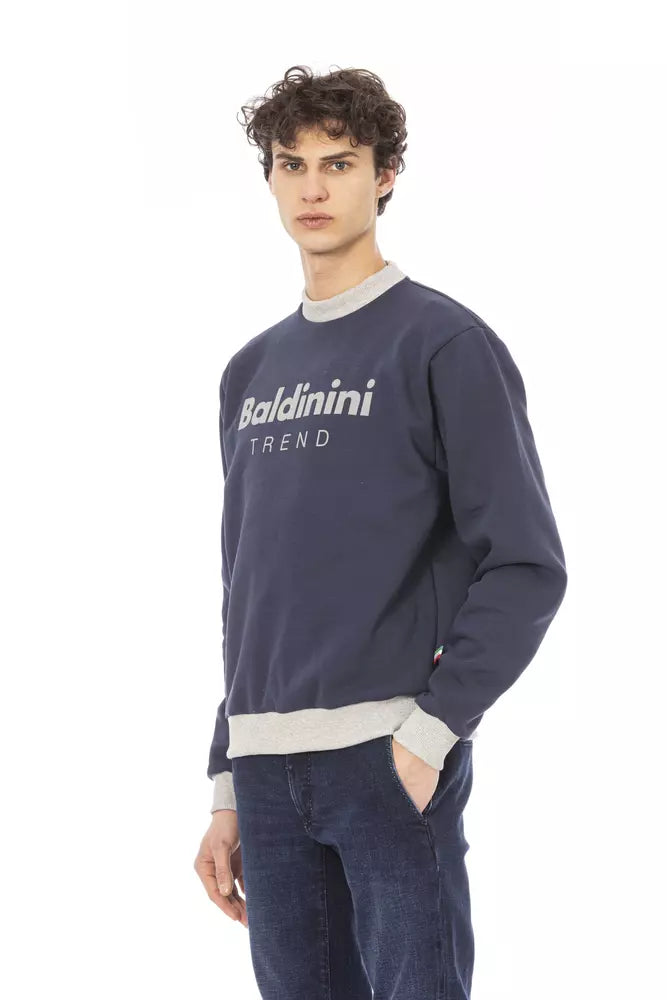 Baldinini Trend Blue Cotton Sweater for Men