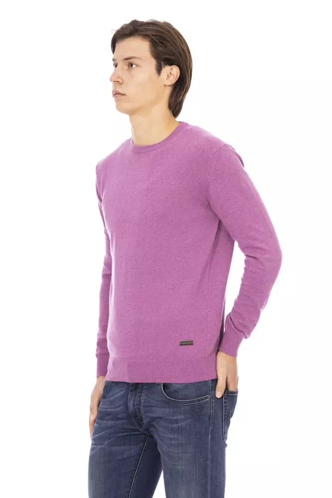 Baldinini Trend Purple Wool Sweater for Men