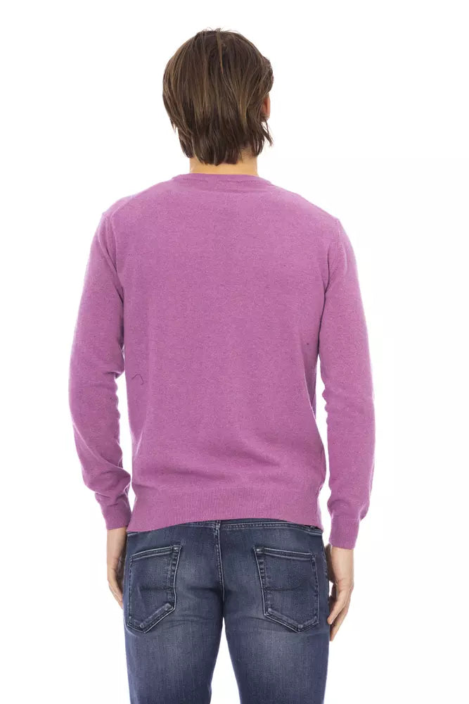 Baldinini Trend Purple Wool Sweater for Men