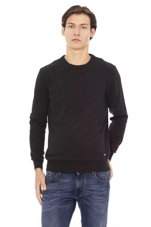 Baldinini Trend Black Wool Sweater for Men