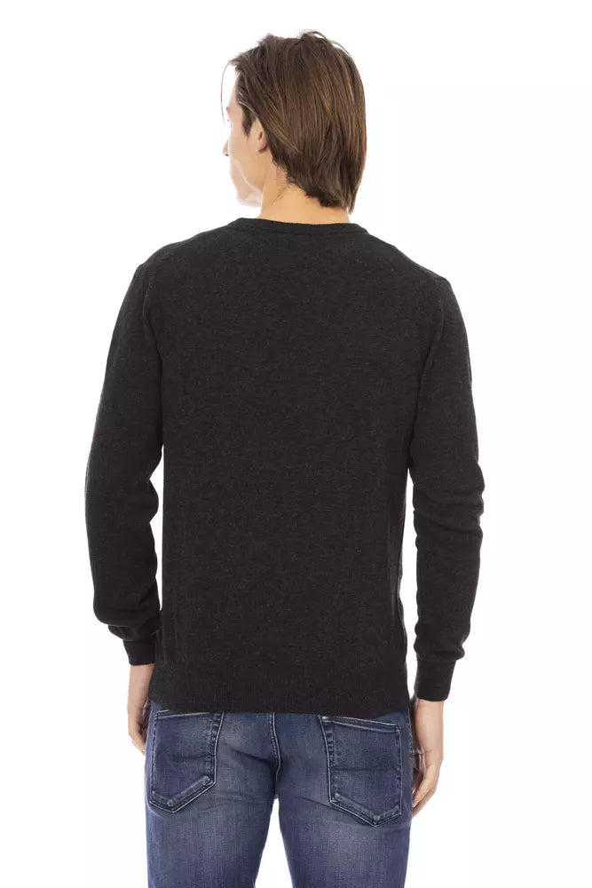 Baldinini Trend Black Wool Sweater for Men