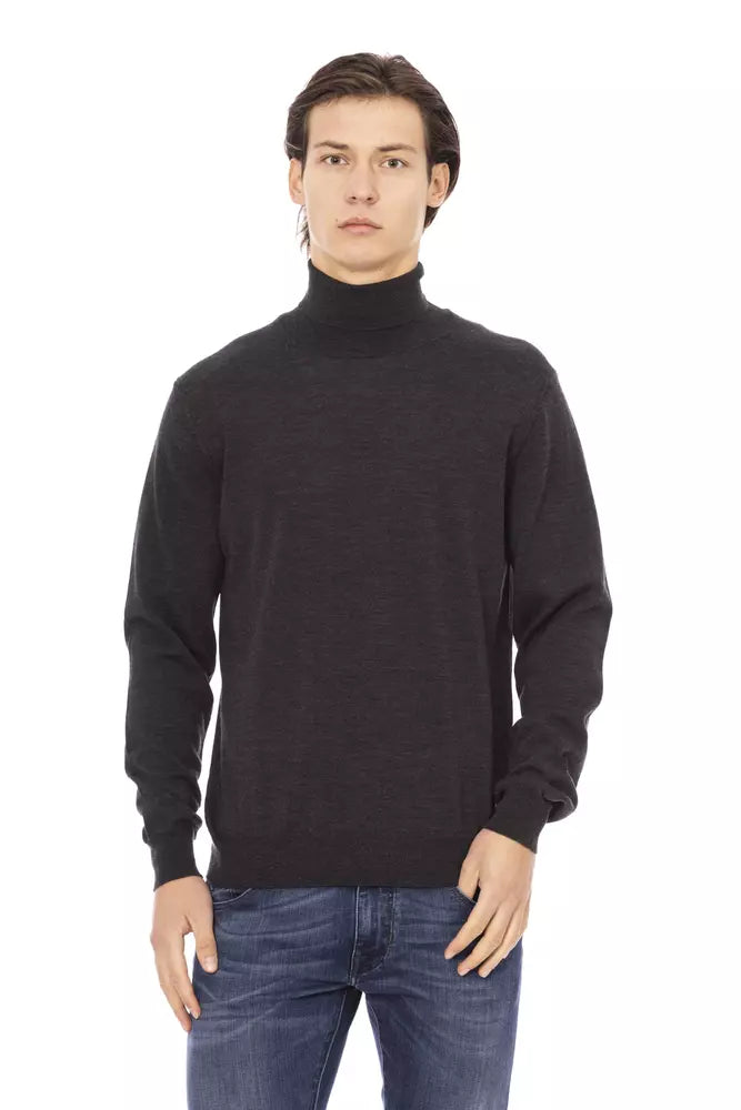 Baldinini Trend Brown Fabric Men's Sweater