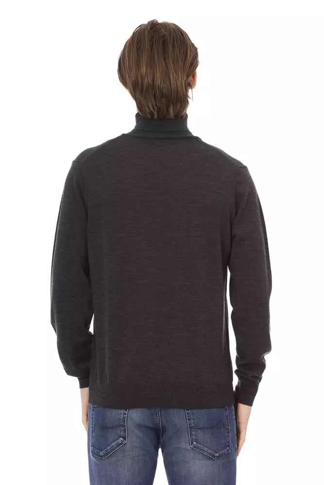 Baldinini Trend Brown Fabric Men's Sweater