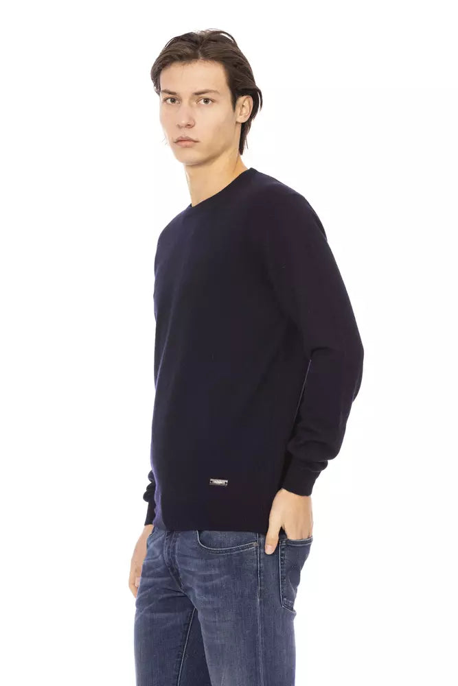 Baldinini Trend Blue Wool Sweater for Men