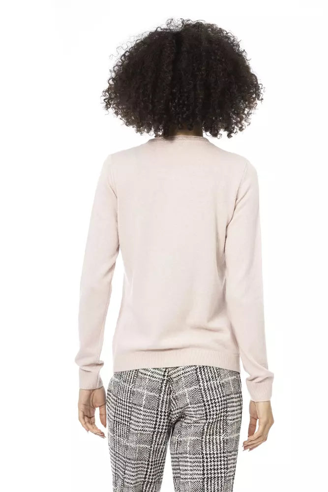 Baldinini Trend Pink Wool Sweater for Women