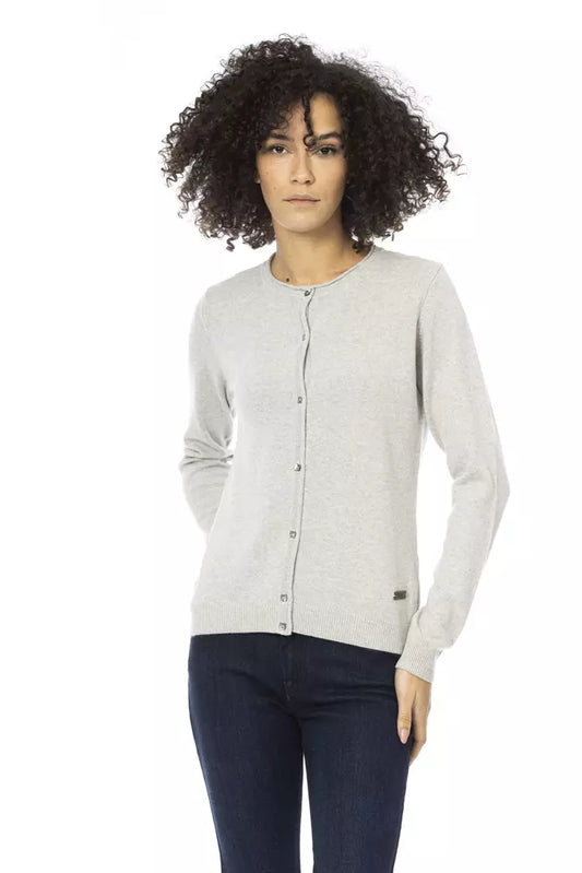 Baldinini Trend Grey Wool Sweater for Women