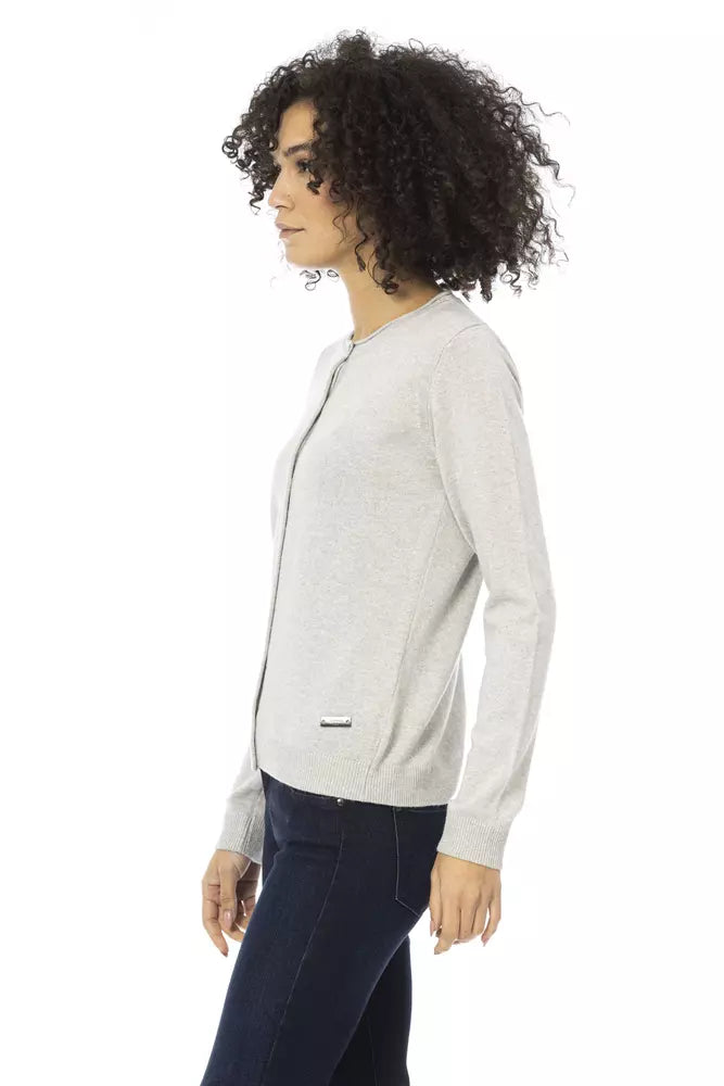 Baldinini Trend Grey Wool Sweater for Women