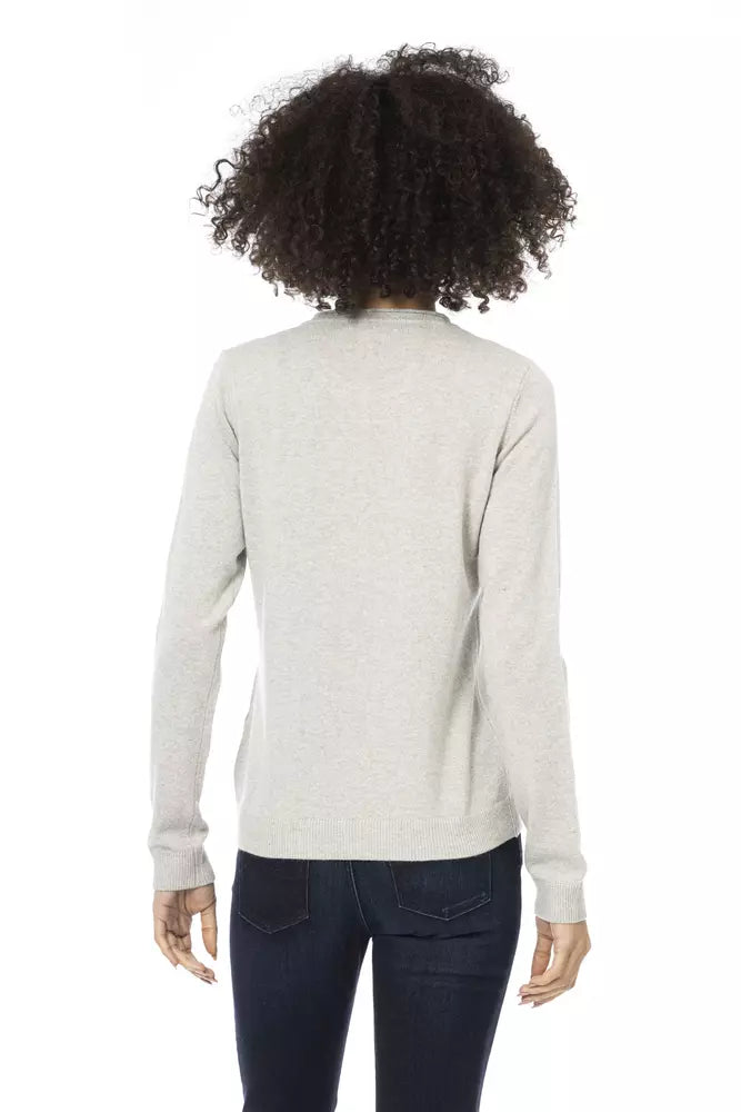 Baldinini Trend Grey Wool Sweater for Women