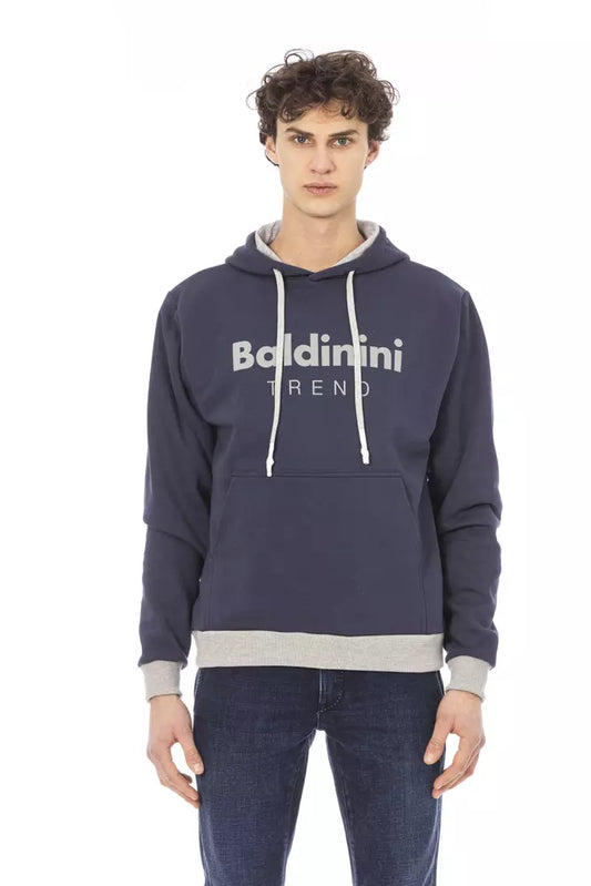 Baldinini Trend Blue Cotton Sweater for Men