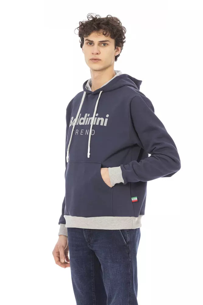 Baldinini Trend Blue Cotton Sweater for Men