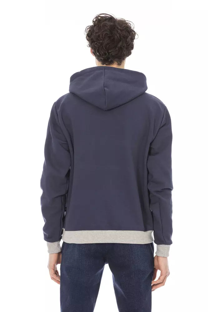 Baldinini Trend Blue Cotton Sweater for Men