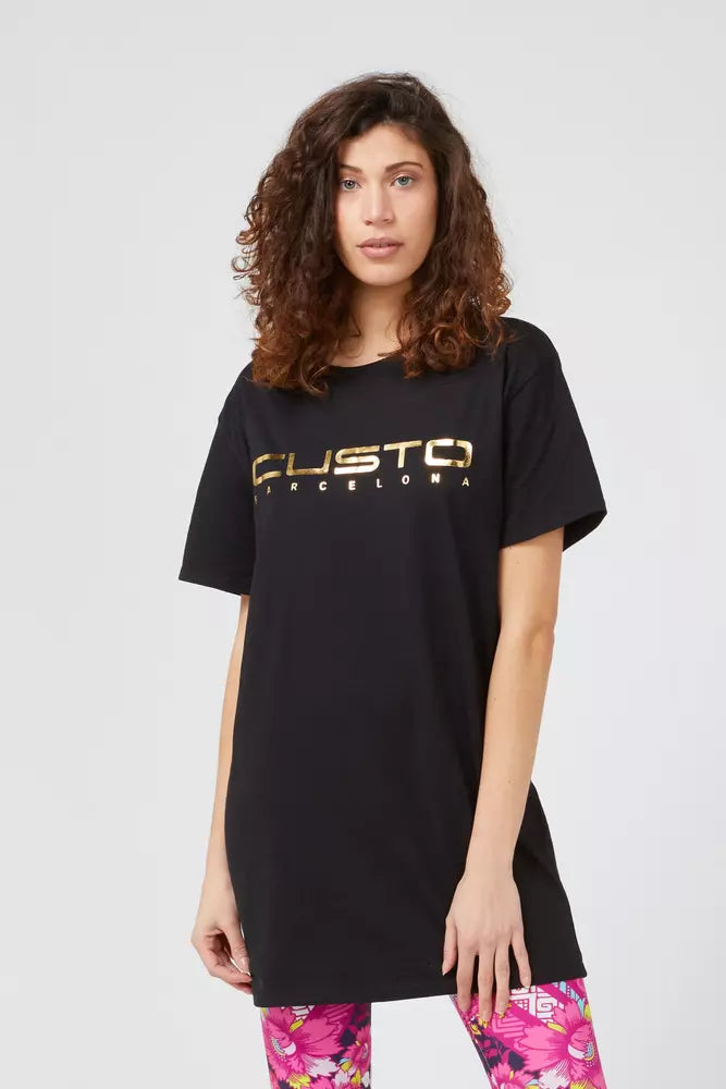 Custo Barcelona Black Cotton T-Shirt for Women