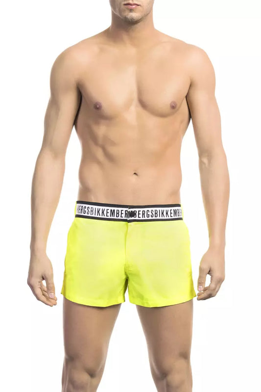 Bikkembergs Yellow Polyamide Men's Swim Shorts