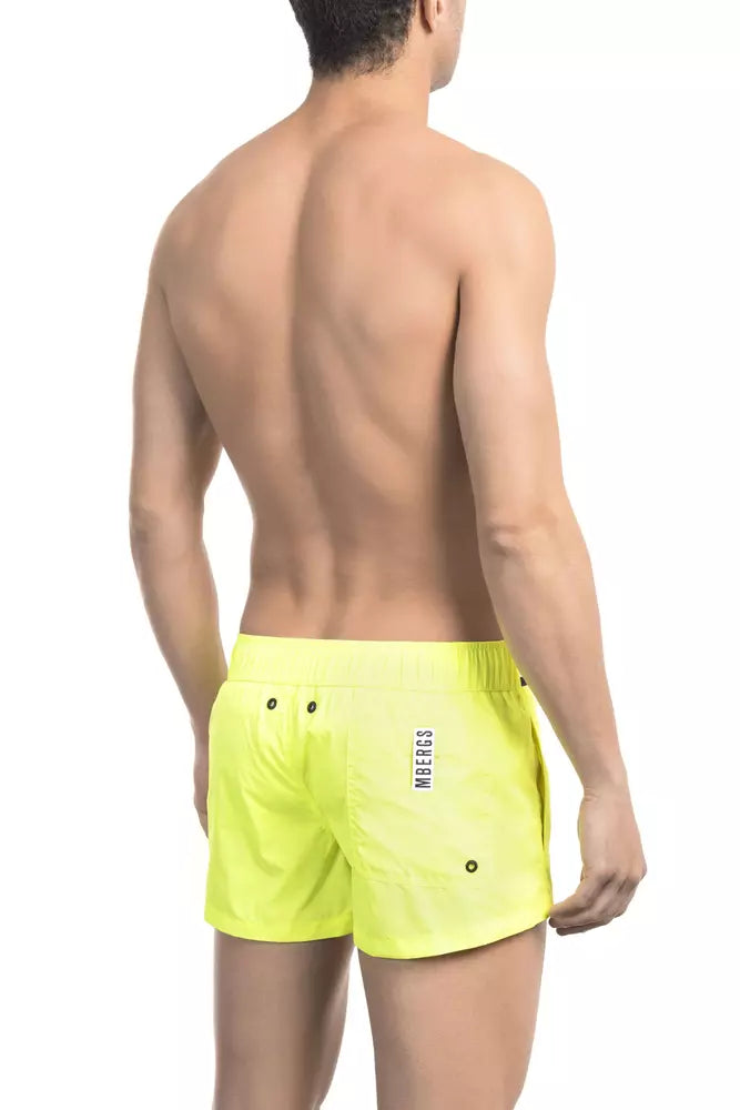 Bikkembergs Yellow Polyamide Men's Swim Shorts