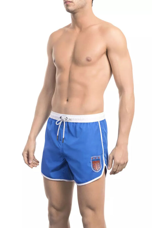 Bikkembergs Blue Polyester Men's Swim Shorts