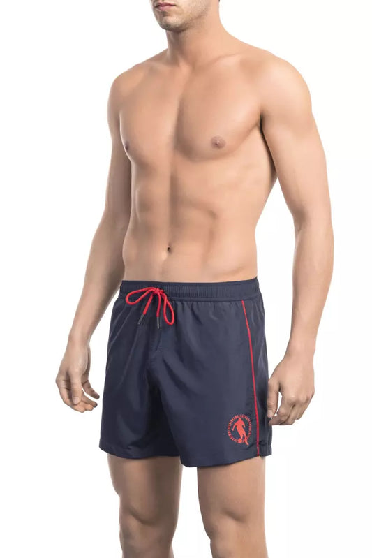 Bikkembergs Blue Polyester Men's Swim Shorts