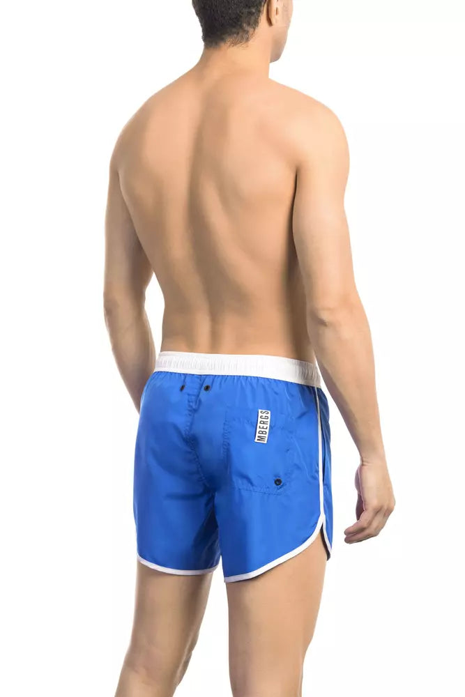 Bikkembergs Blue Polyester Men's Swim Shorts