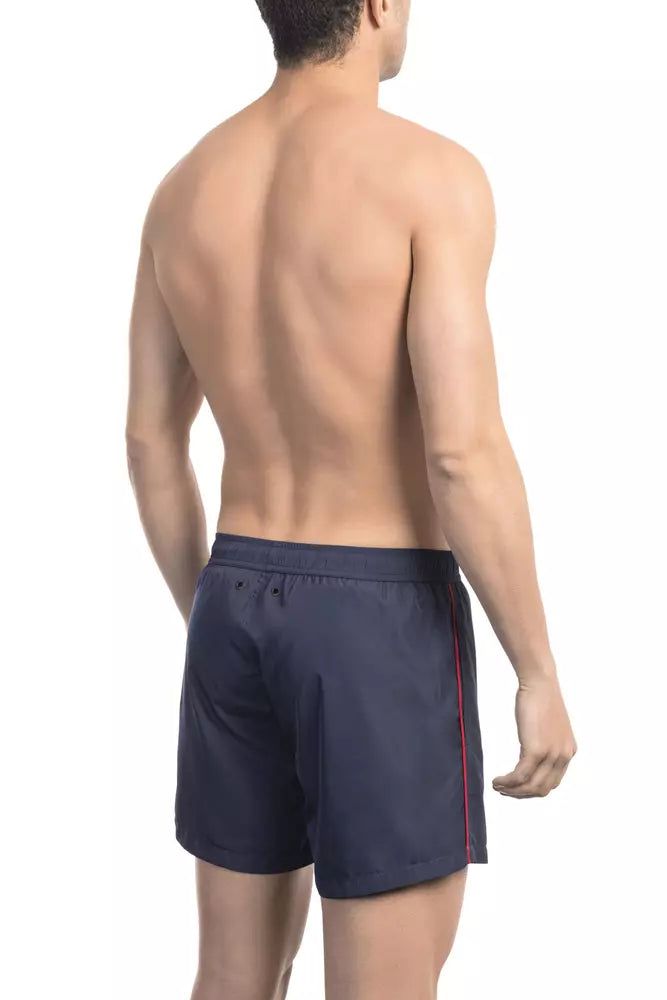 Bikkembergs Blue Polyester Men's Swim Shorts