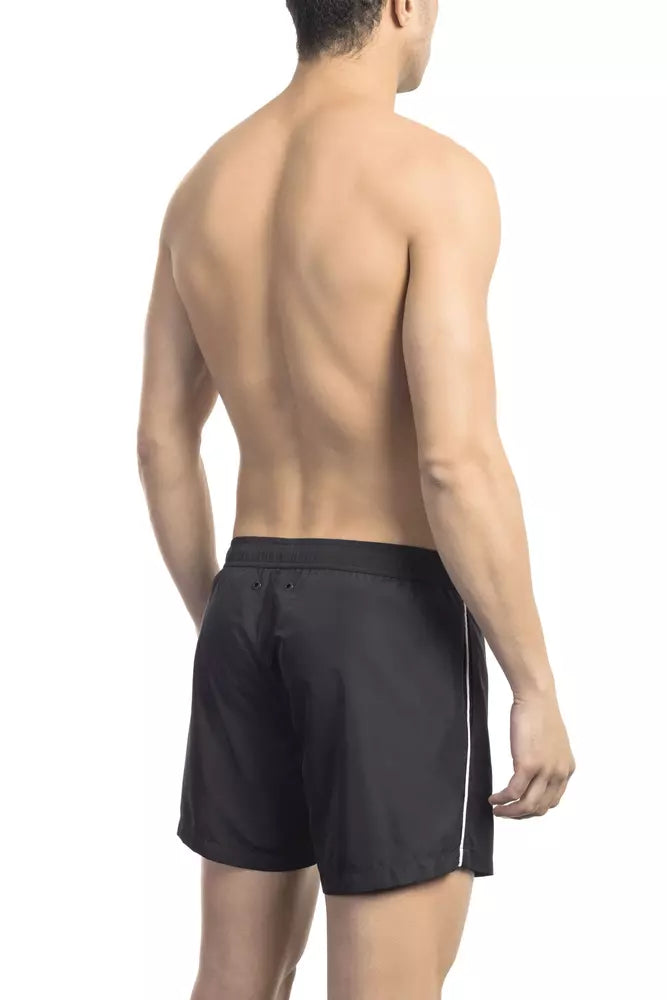 Bikkembergs Black Polyester Men's Swim Shorts