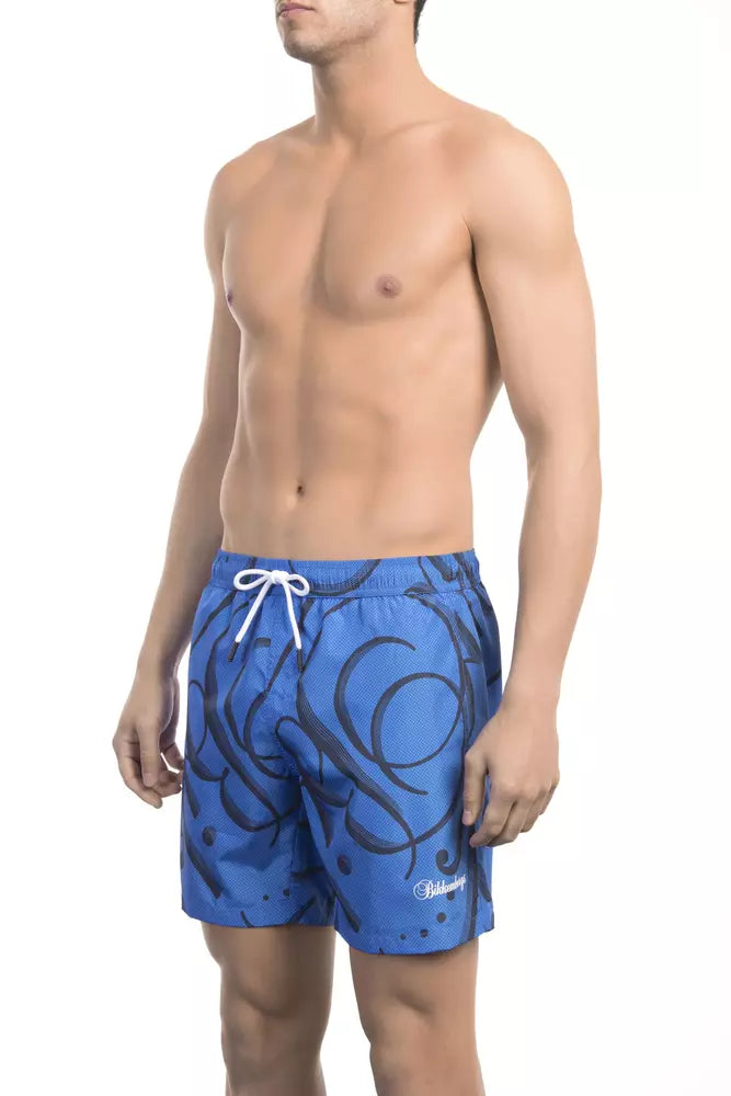 Bikkembergs Blue Polyester Men's Swim Shorts