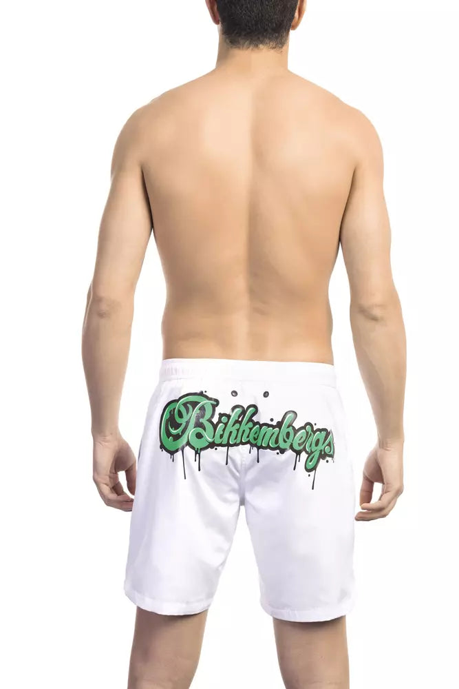 Bikkembergs White Polyester Men's Swim Shorts