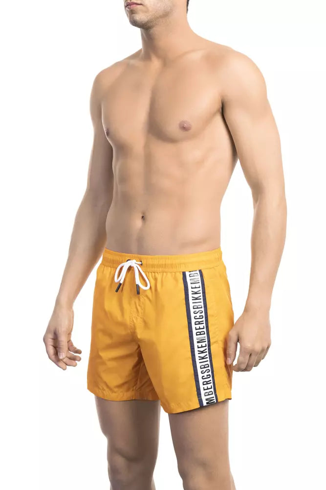 Bikkembergs Orange Polyamide Men's Swim Shorts