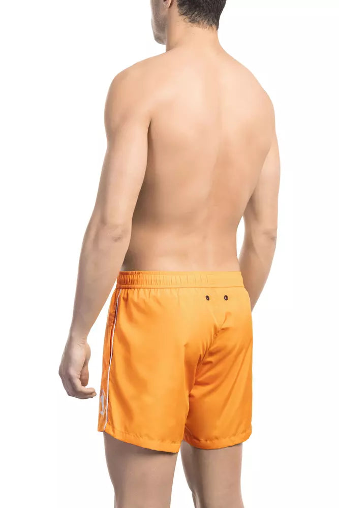 Bikkembergs Orange Polyester Men's Swim Shorts